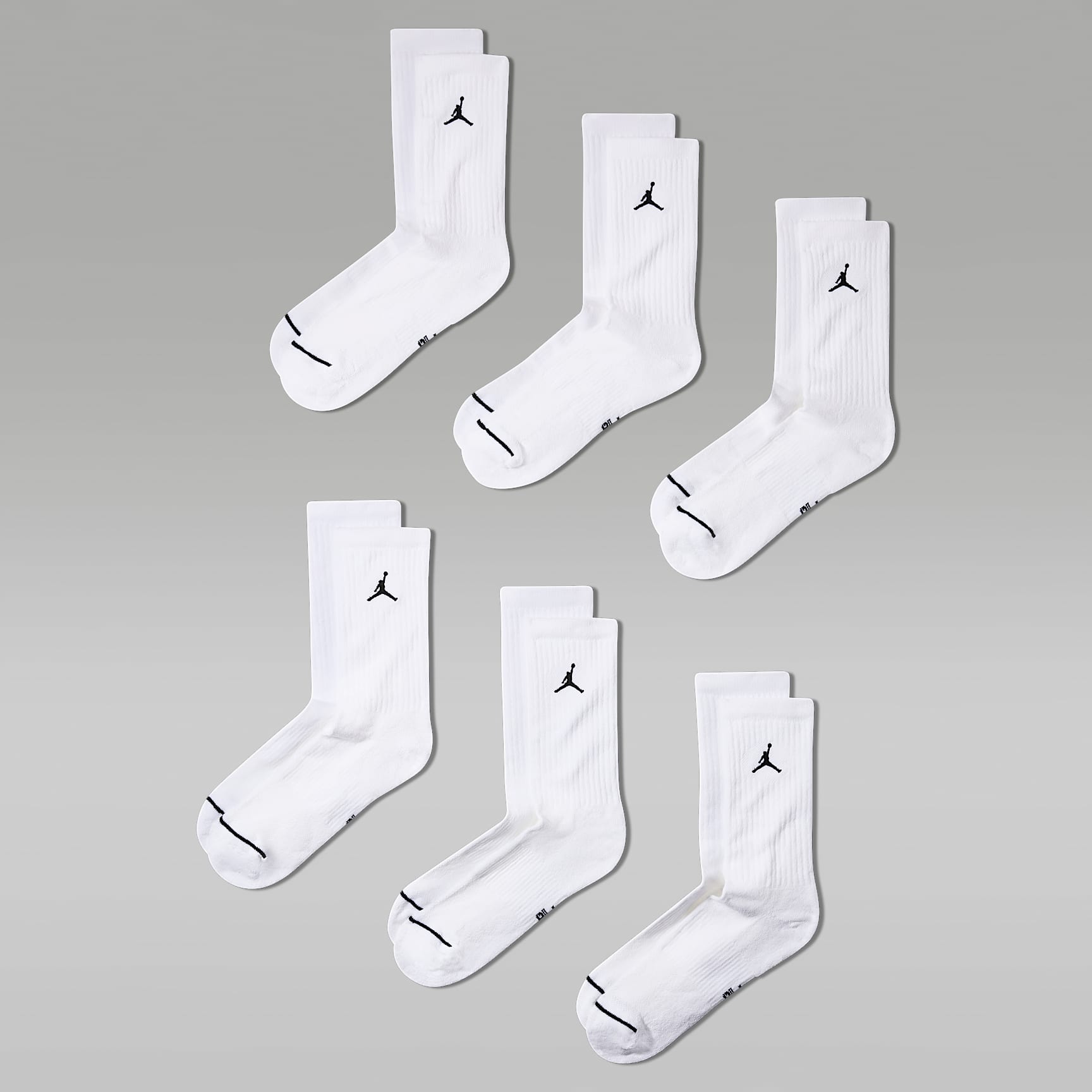 Jordan Everyday Cushioned Crew Socks (6 Pairs). Nike.com